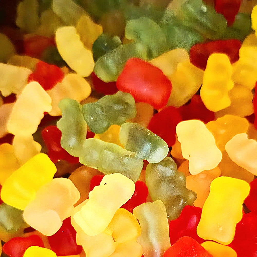 
                  
                    gominolas cbd ositos colores the green muse amarillo verde y rojo 
                  
                