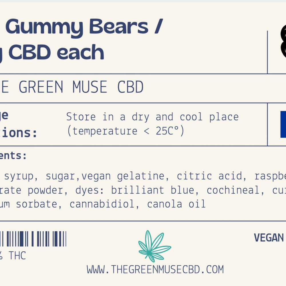 ingredientes gummies cbd 5 mg the green muse 