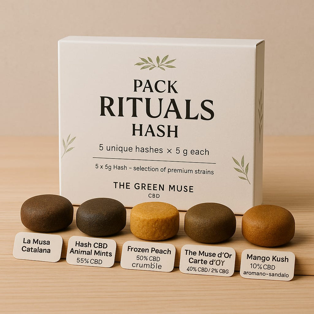 pack ahorro hash CBD the green muse 5gr x 5 variedades